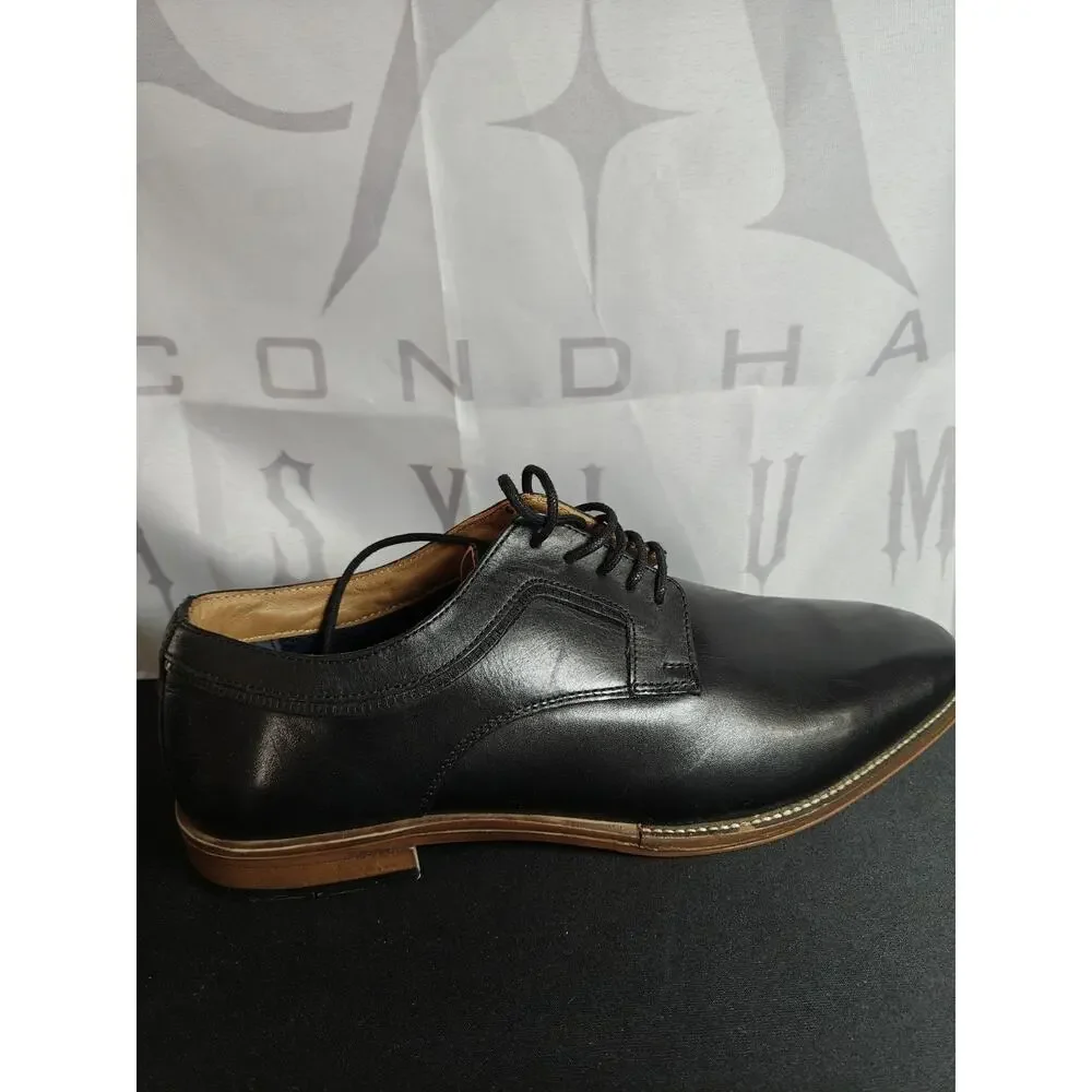 FRANCO FORTINI Men's 9 Bradley Black Leather Oxford Dress Shoes NWOB
